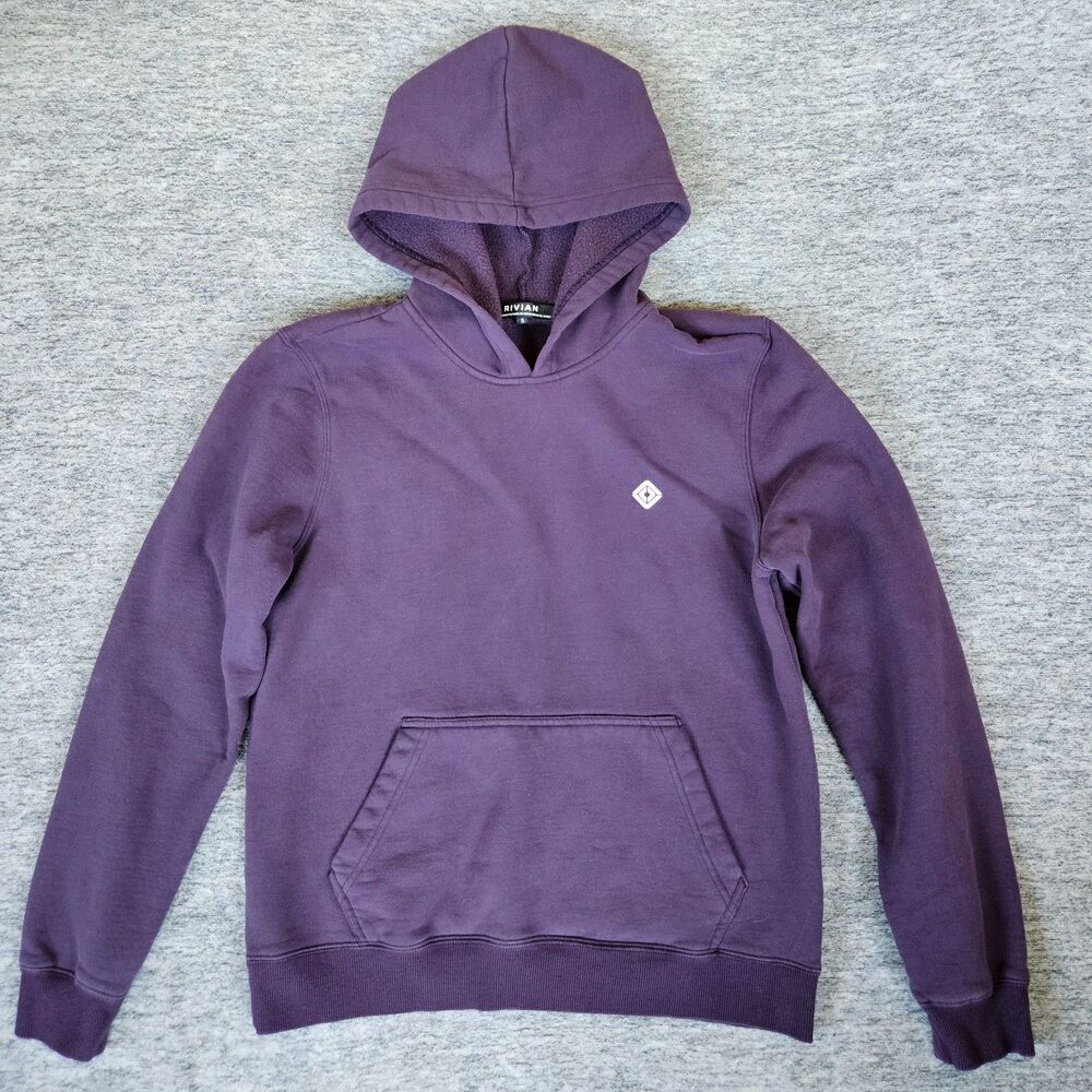 Rivian Hoodie Mens Small Sweatshirt Logo Pullover Official Sweater Sedona Shadow